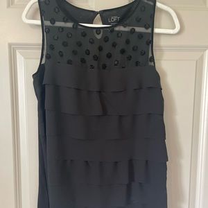 Loft like new sleeveless dress top, Med.